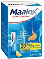 Maalox Maux D'estomac, Suspension Buvable Citron 20 Sachets à MONTPELLIER