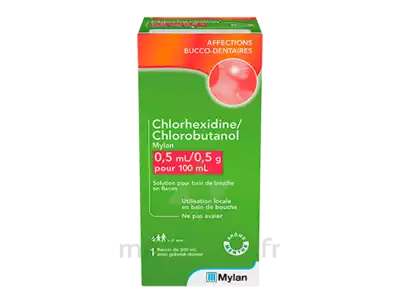 Chlorhexidine/chlorobutanol Mylan 0,5 Ml/0,5 G Pour 100 Ml, Solution Pour Bain De Bouche En Flacon à MONTPELLIER